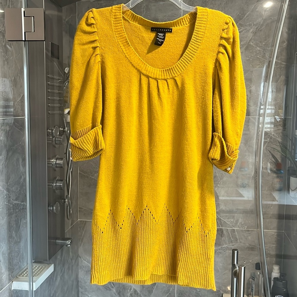 Apostrophe long tunic in mustard color